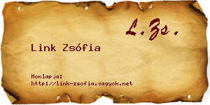 Link Zsófia névjegykártya